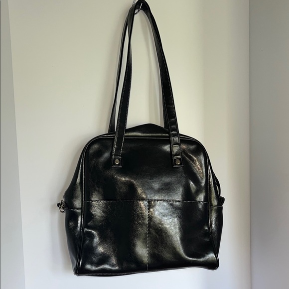 Thirty-One Black Parisian Pop Shoulder Bag with Patterned Interior - Picture 5 of 13